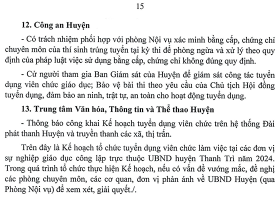 Thông tin tuyển dụng viên chức UBND huyện Thanh Trì, Hà Nội năm 2024 11