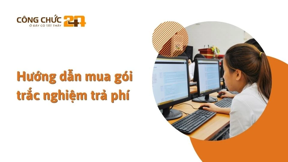 Hướng dẫn mua gói trắc nghiệm trả phí