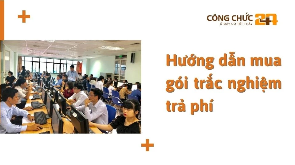 Hướng dẫn mua gói trắc nghiệm trả phí