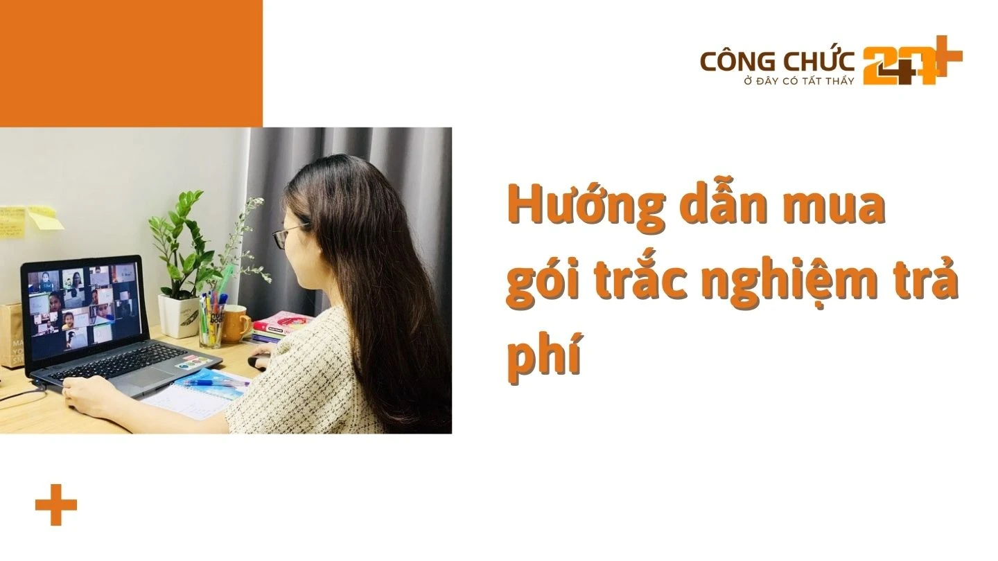 Hướng dẫn mua gói trắc nghiệm trả phí