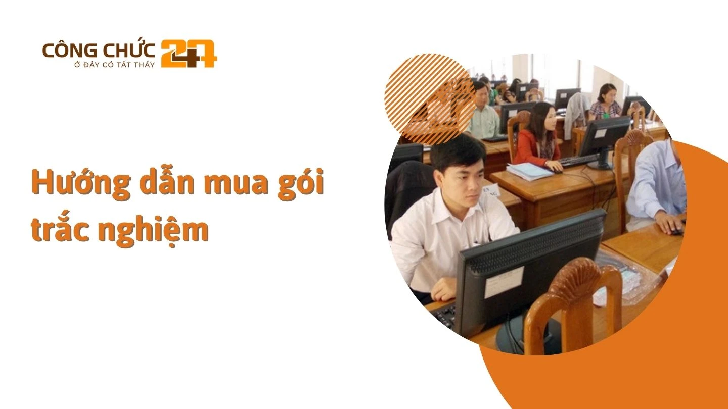 Hướng dẫn mua gói trắc nghiệm