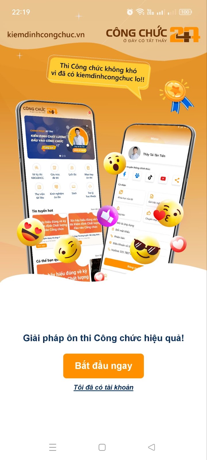 Bước 2: Truy cập vào app