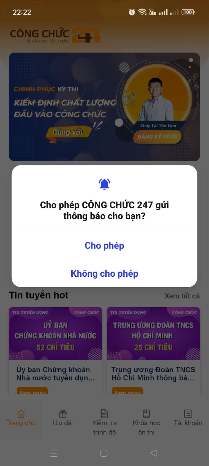 Bật chức năng Thông báo để nhanh chóng nhận được lịch ôn lại lý thuyết đã học từ Trợ lý học thuộc nhé!