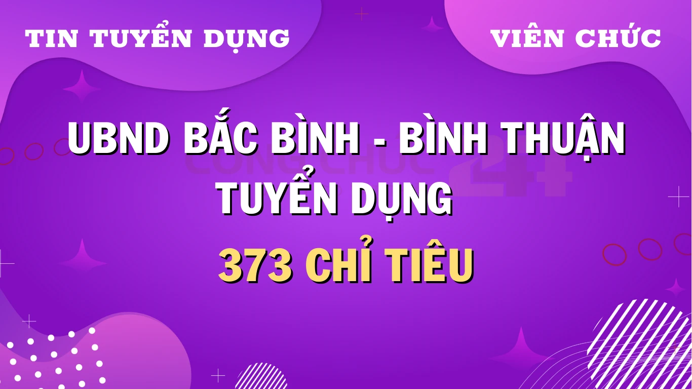 Thumbnail UBND huyện Bắc Bình - Bình Thuận thông báo tuyển dụng 373 giáo viên