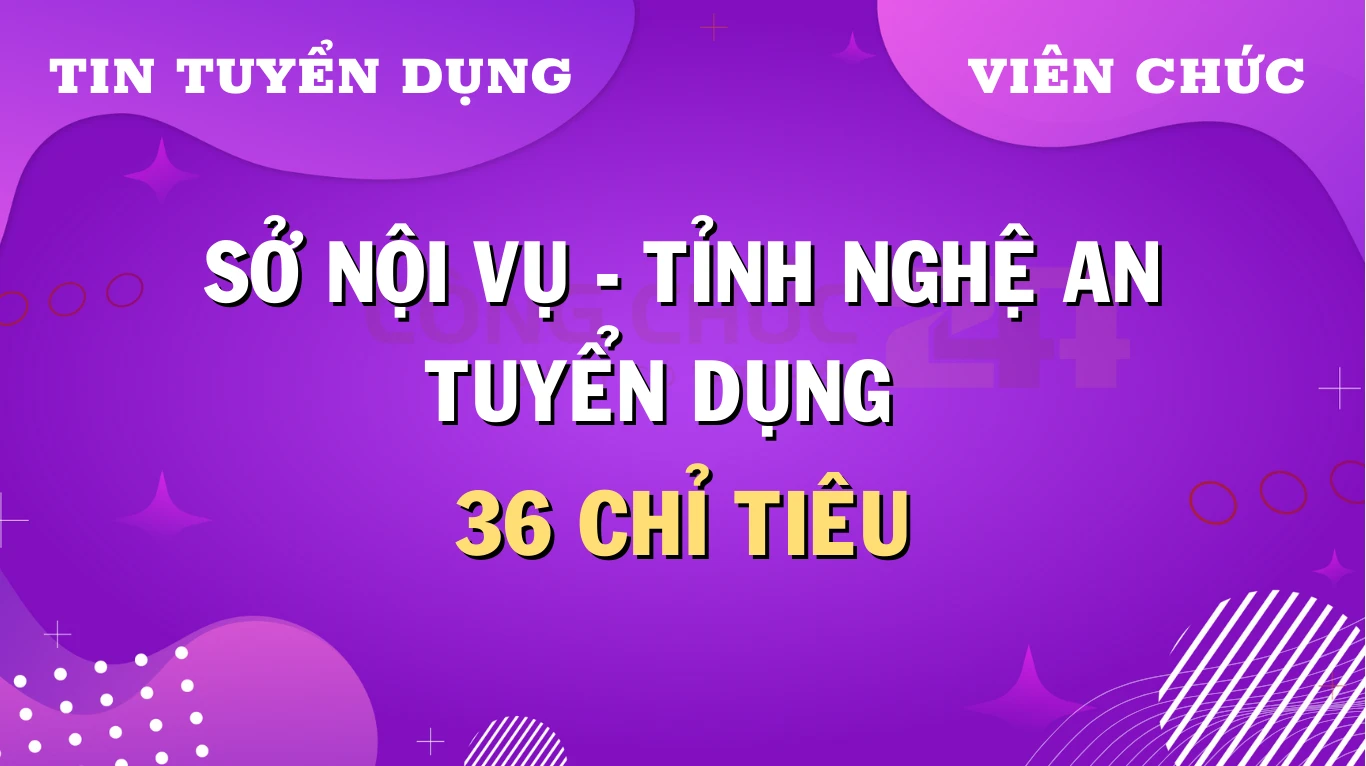 Thumbnail Tỉnh Nghệ An tuyển dụng 36 công chức