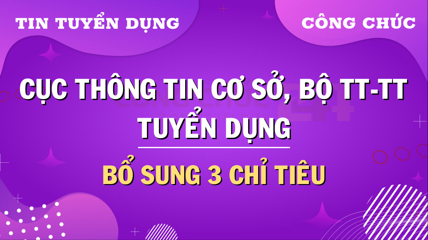 Thông tin tuyển dụng công chức năm 2024 tại Cục Thông tin cơ sở